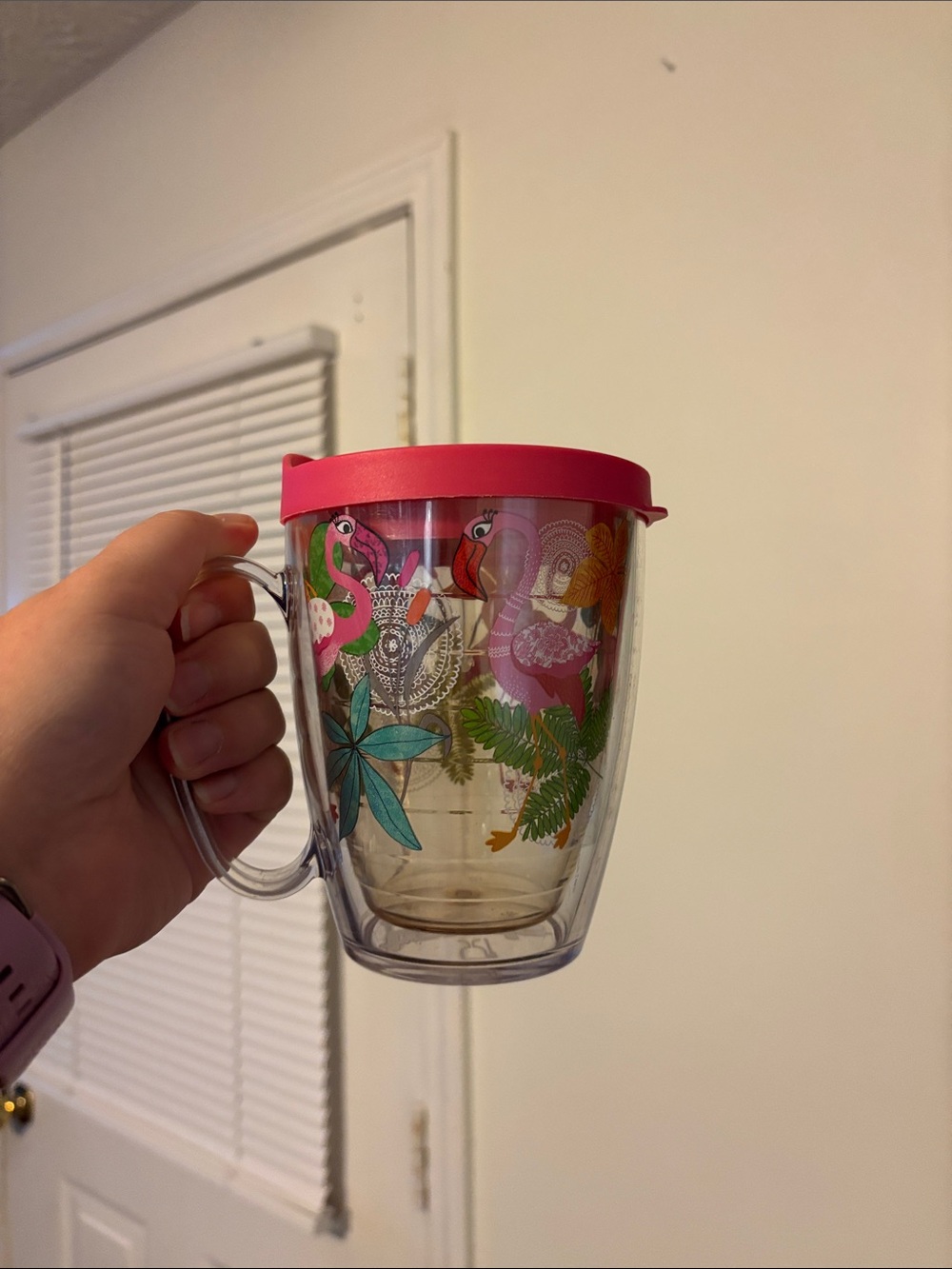 tervis Tropical Flamingo Travel Mug with Pink Lid